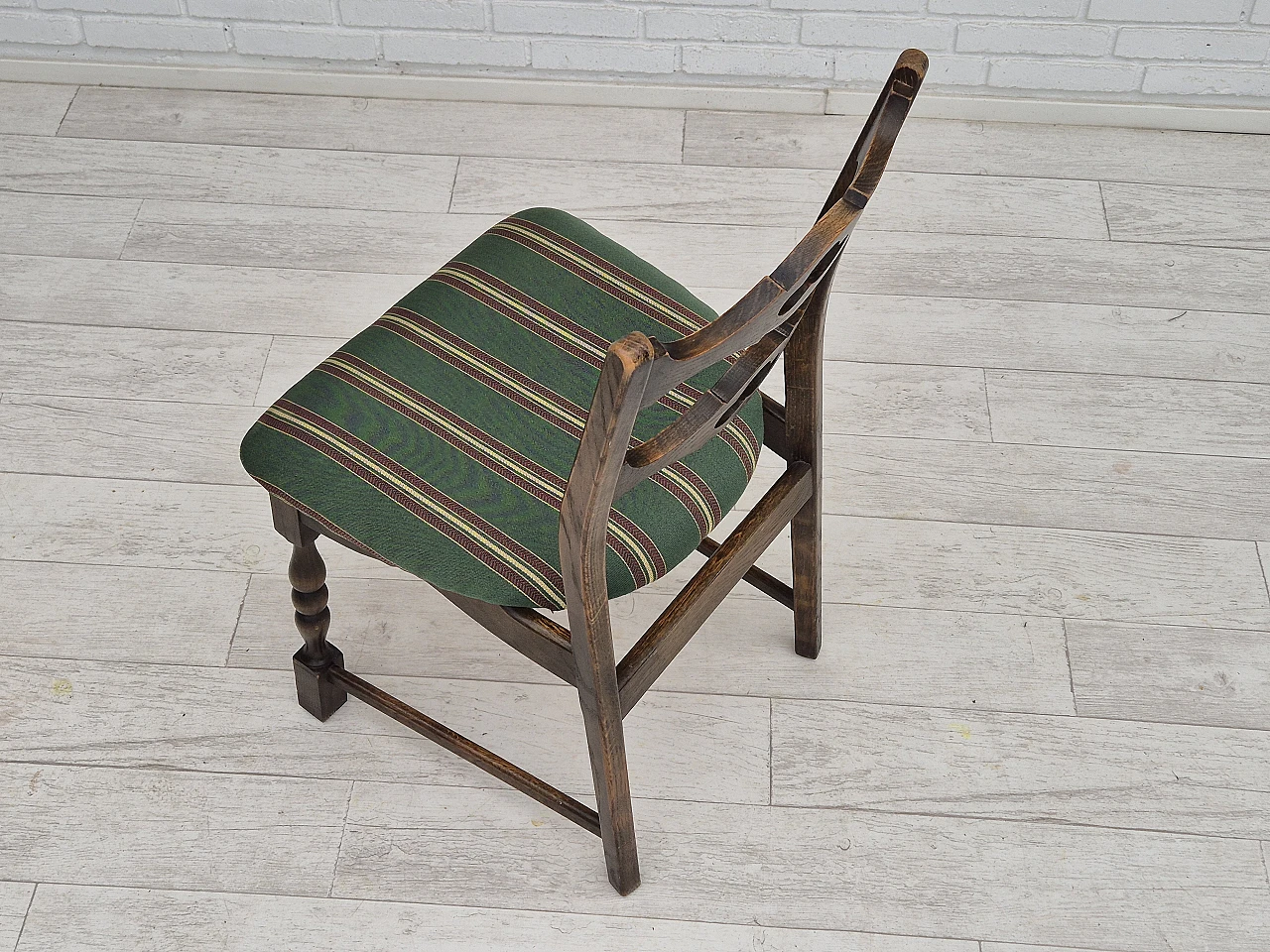 4 Sedie da pranzo danesi in legno di quercia, anni '70 14