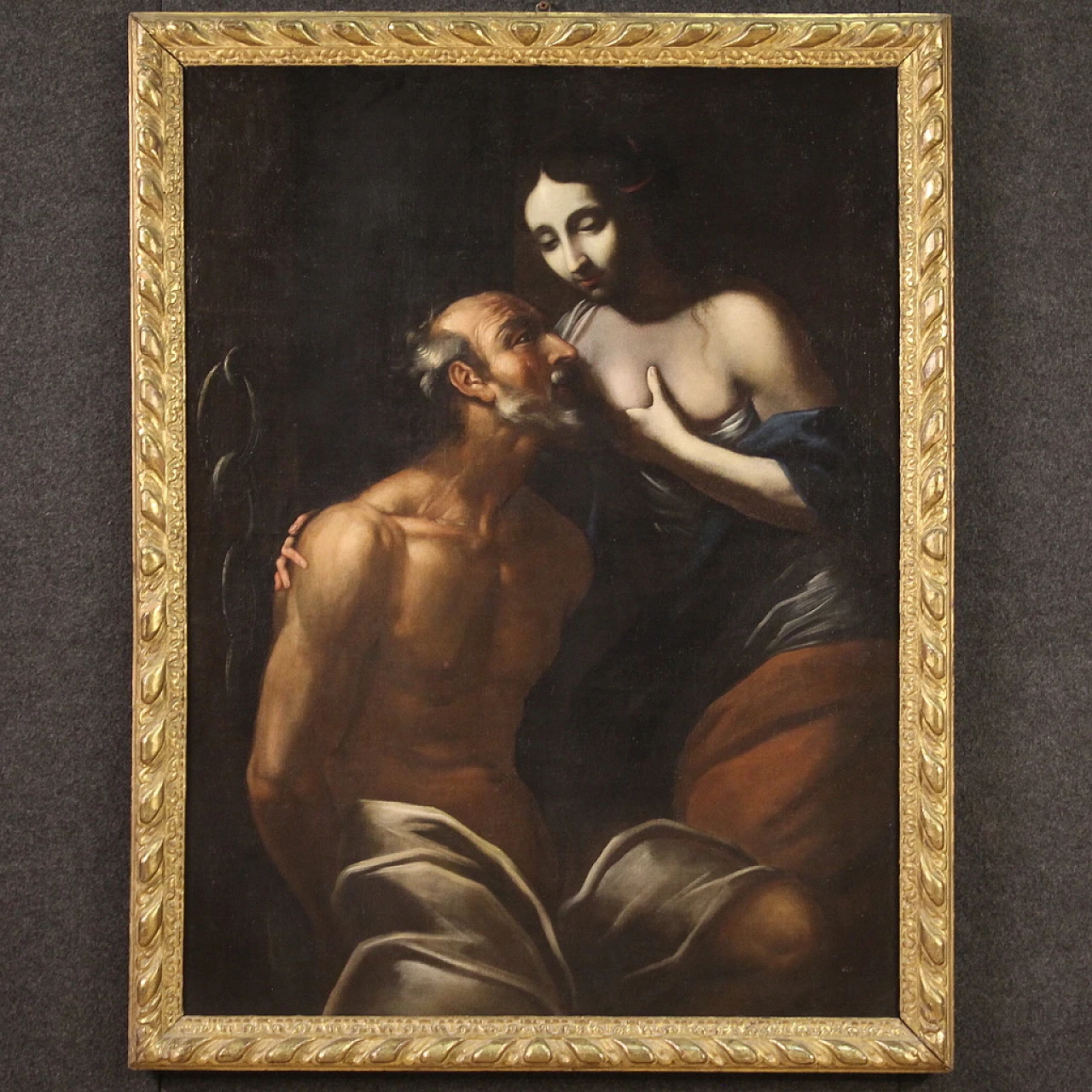 Pero e il padre Cimone, olio su tela, '600 1