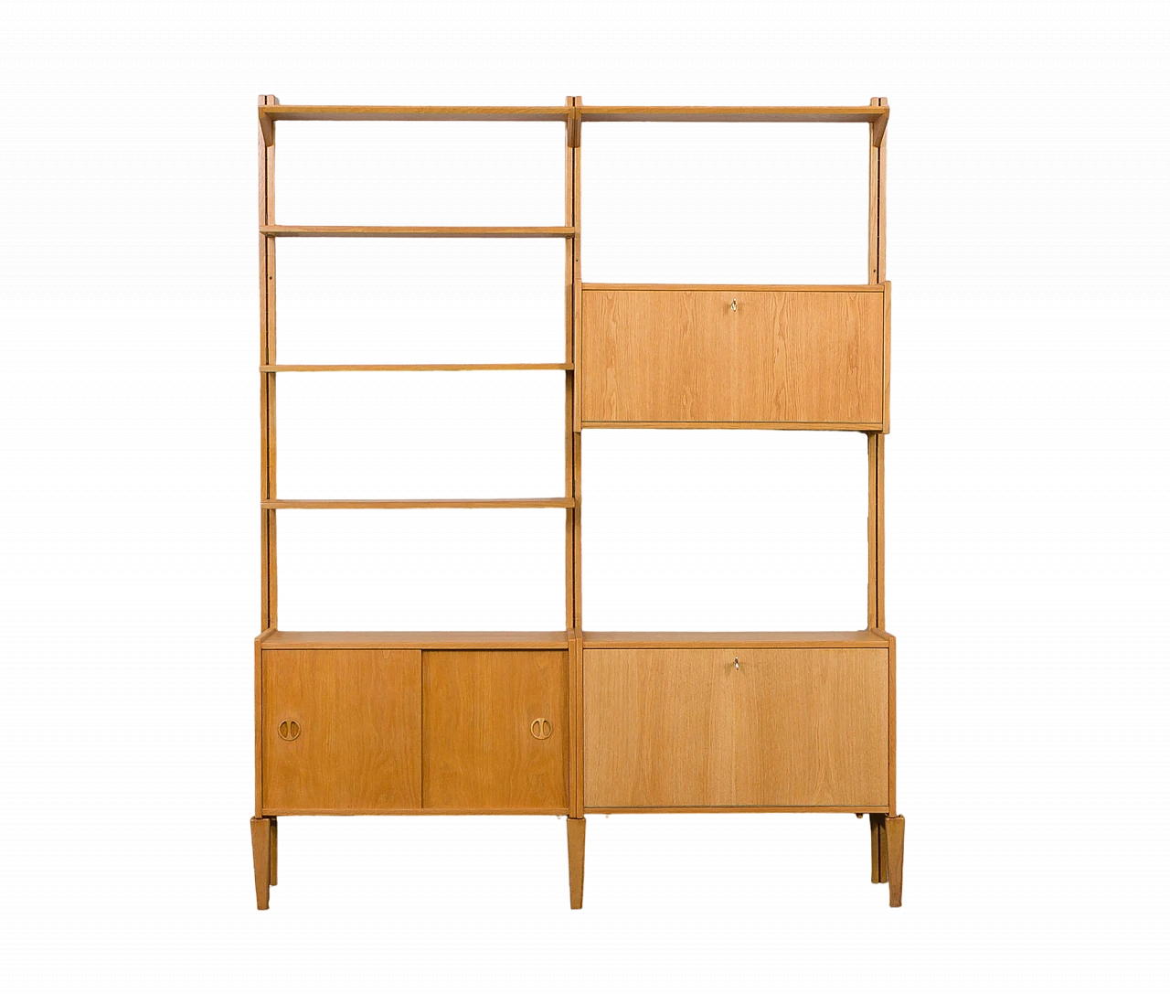 Libreria in rovere a due campate di Sven Andersen, anni '60 24