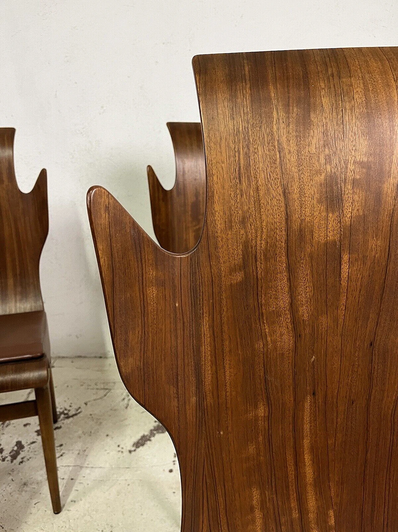 6 Sedie Fiamma di Dante Latorre per Pozzi & Verga, anni '60 7