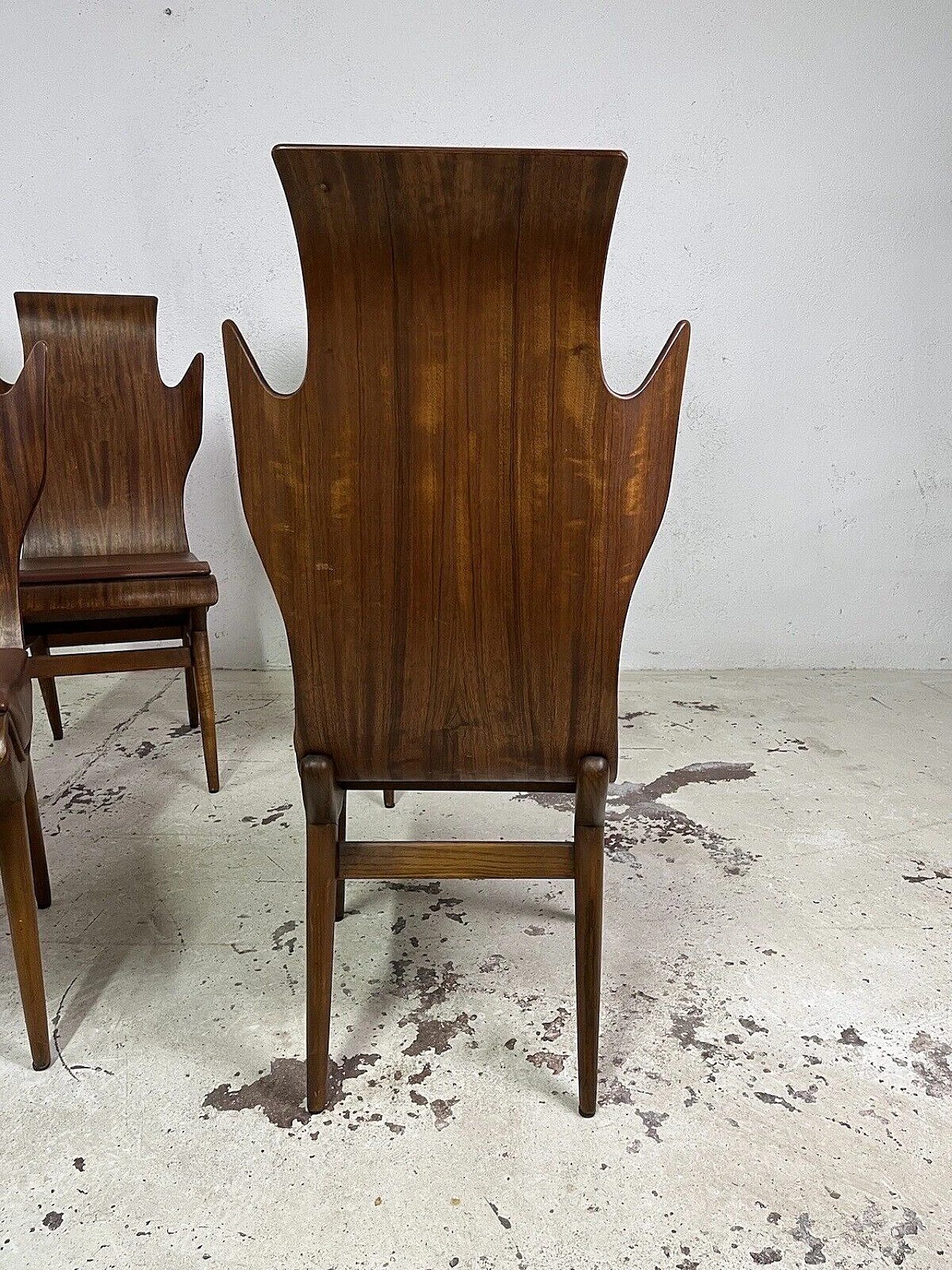 6 Sedie Fiamma di Dante Latorre per Pozzi & Verga, anni '60 14