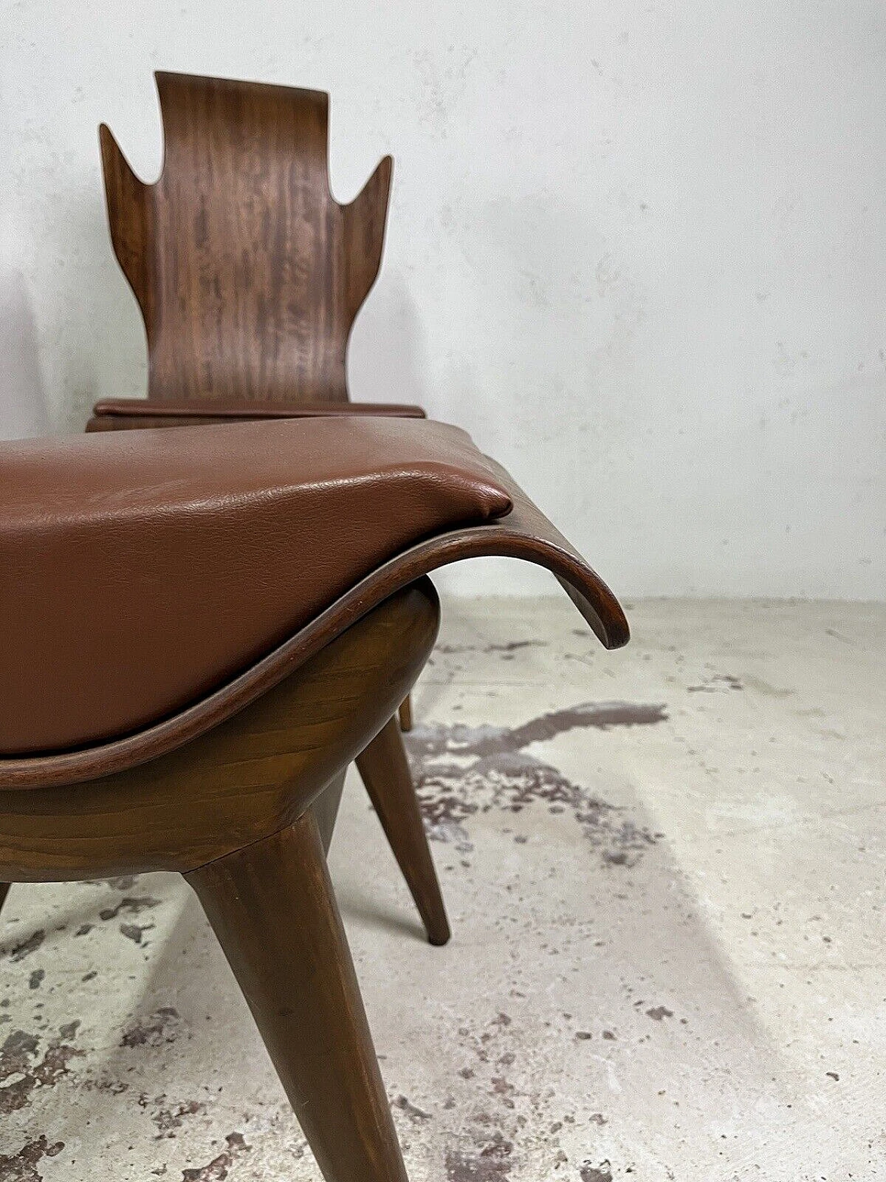 6 Sedie Fiamma di Dante Latorre per Pozzi & Verga, anni '60 20