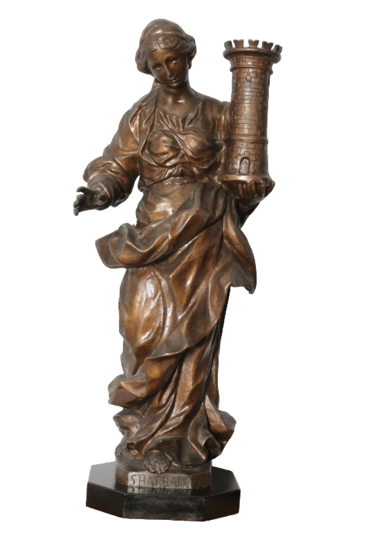 Bronze sculpture depicting Saint Barbara, 19th century 17