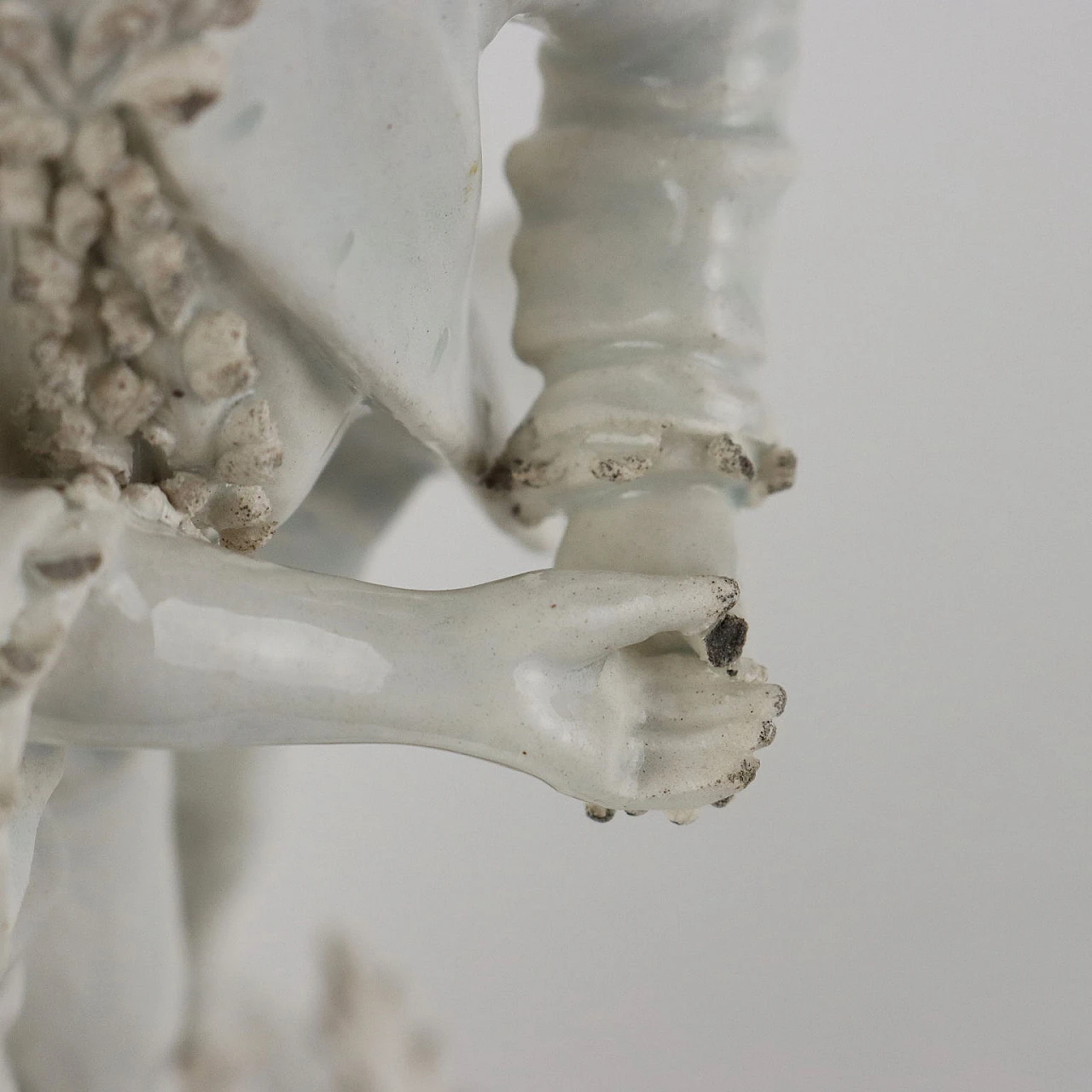 Coppia sotto un palmizio, scultura in porcellana di Capodimonte, '800 4