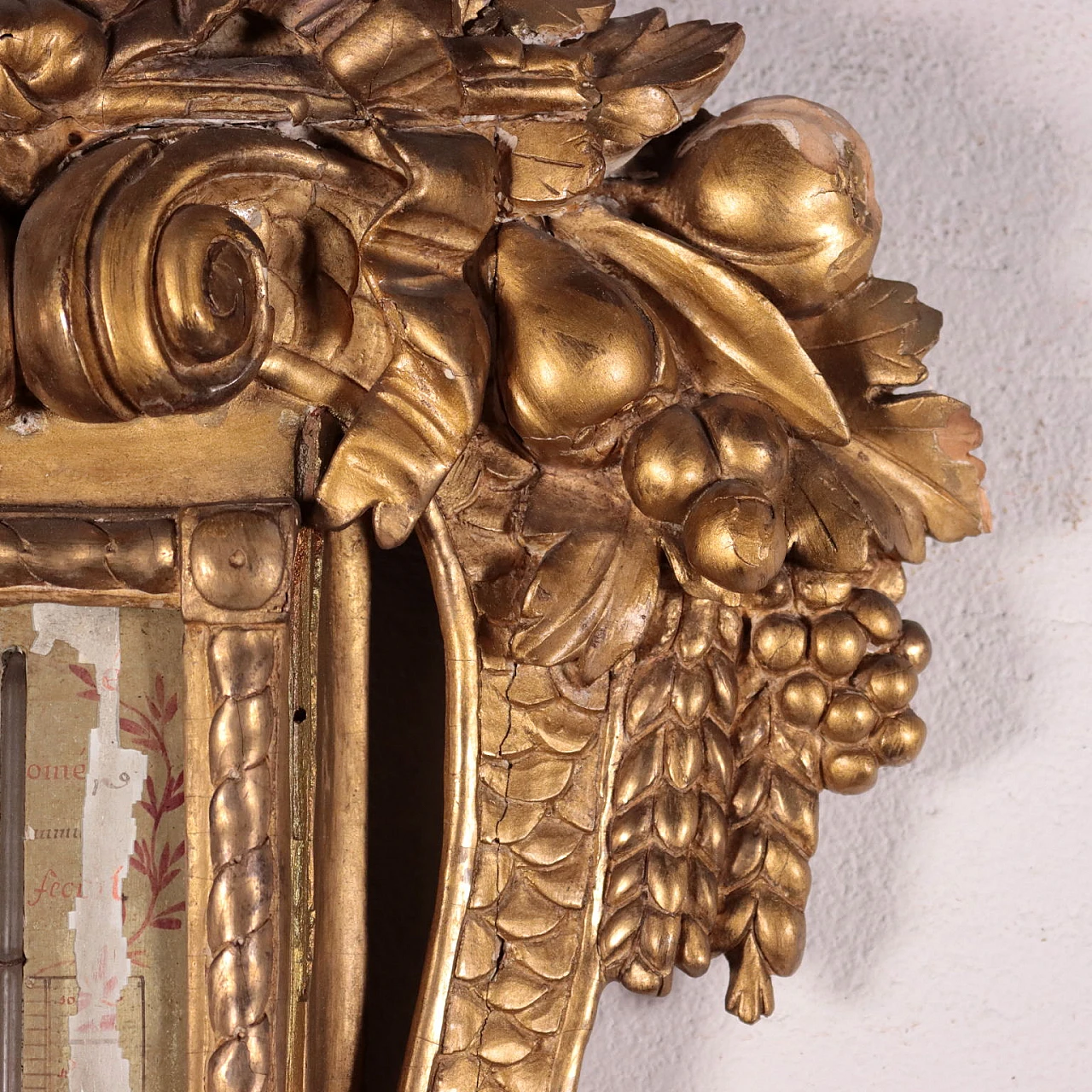 Gilded wooden barometer by Fiorone, 18th-century 7