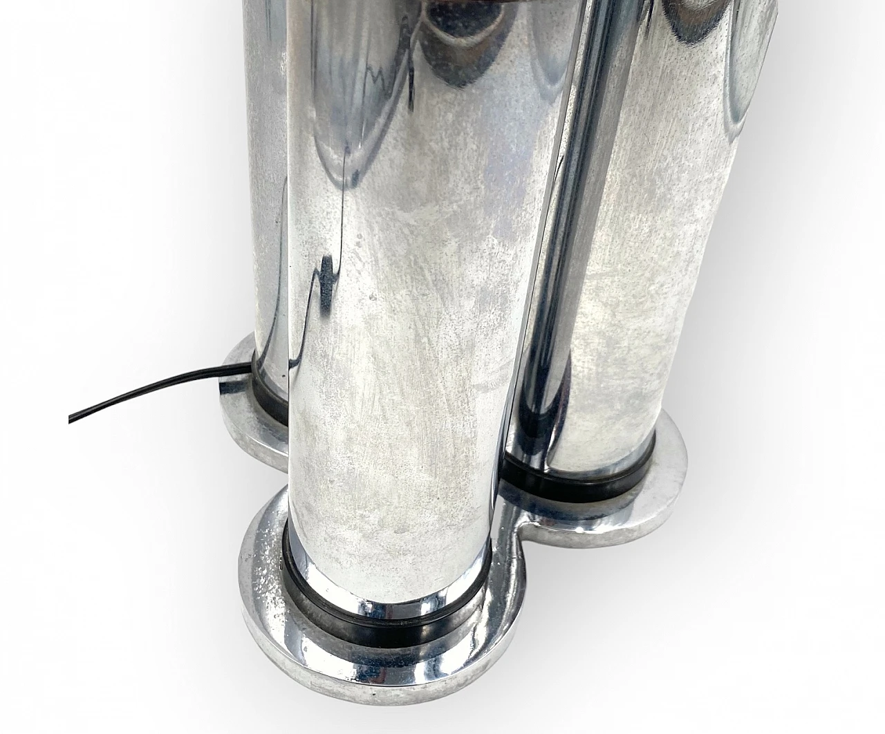 Metal and opaline glass table lamp by Lama, 1970s 12