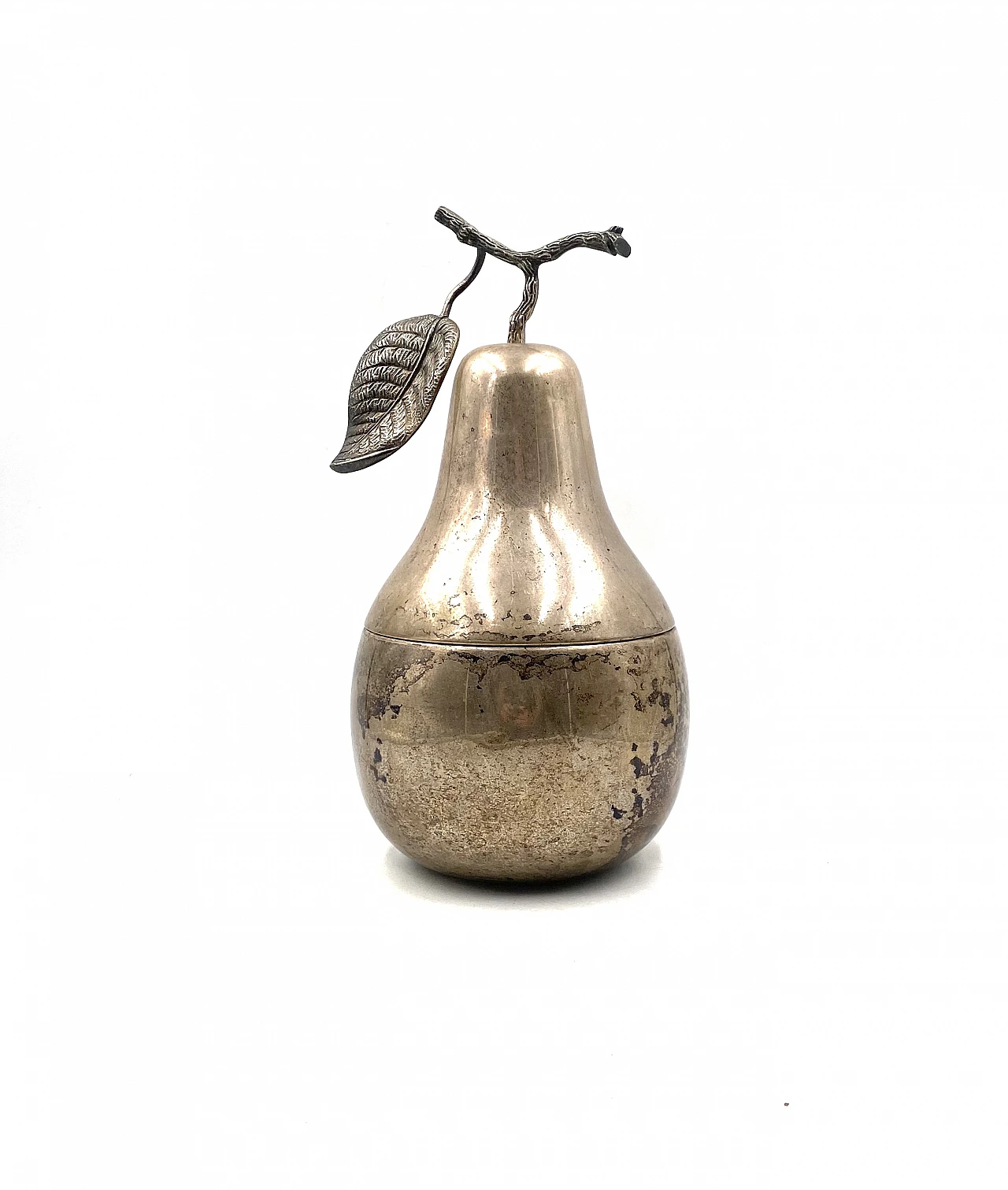 Silver-plated pear-shaped ice bucket by Teghini Firenze, 1970s 1