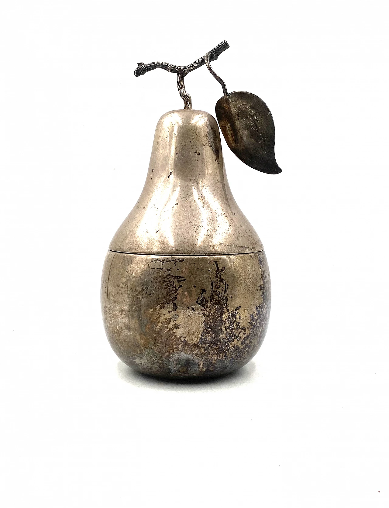 Silver-plated pear-shaped ice bucket by Teghini Firenze, 1970s 15