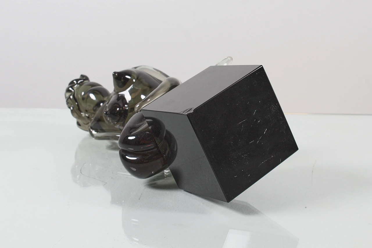 Scultura di nudo femminile in vetro attribuita a L. Rosin, anni '70 14