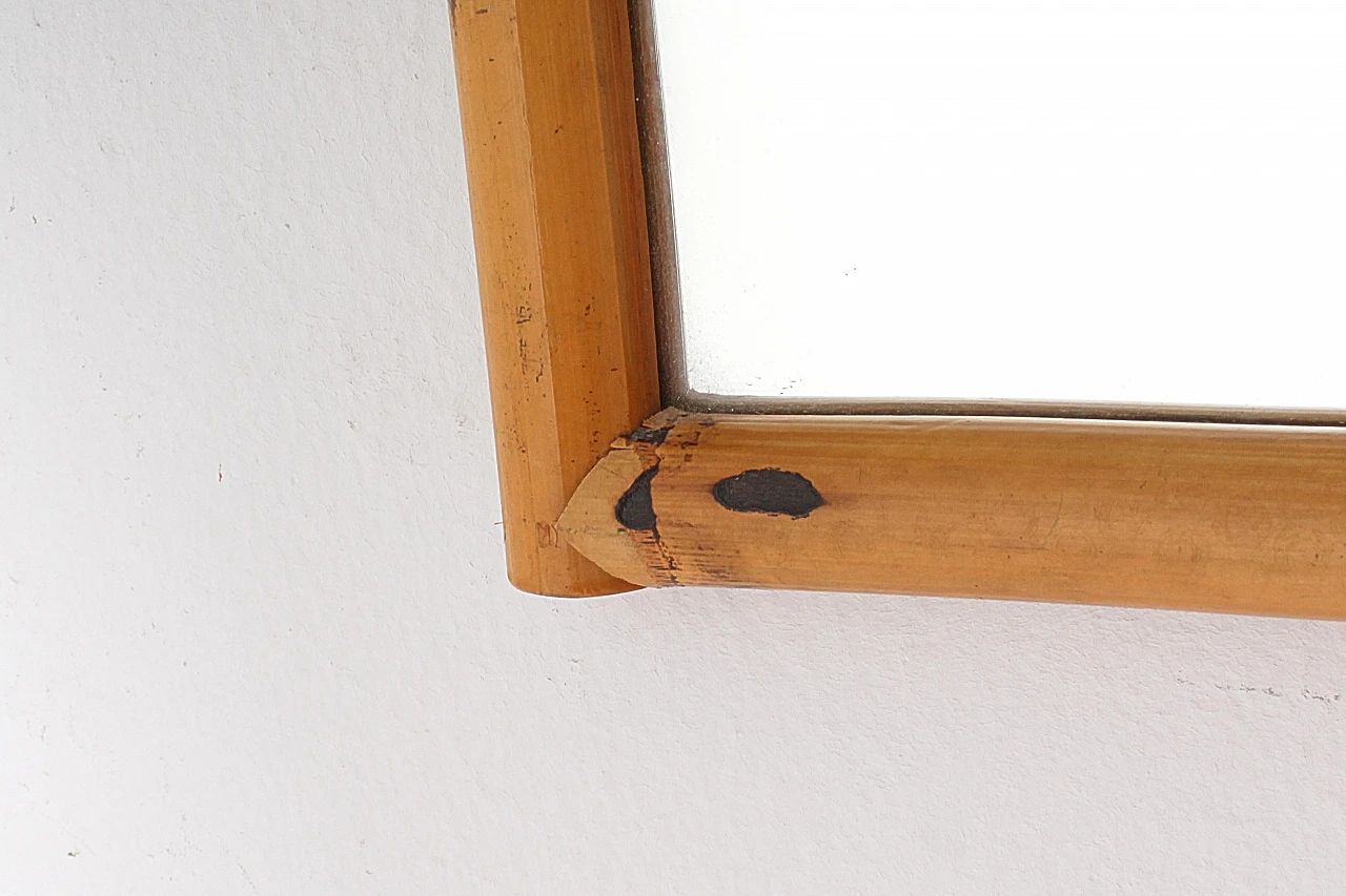 Specchio da parete ad arco in bambù nello stile di Bonacina, anni '60 6