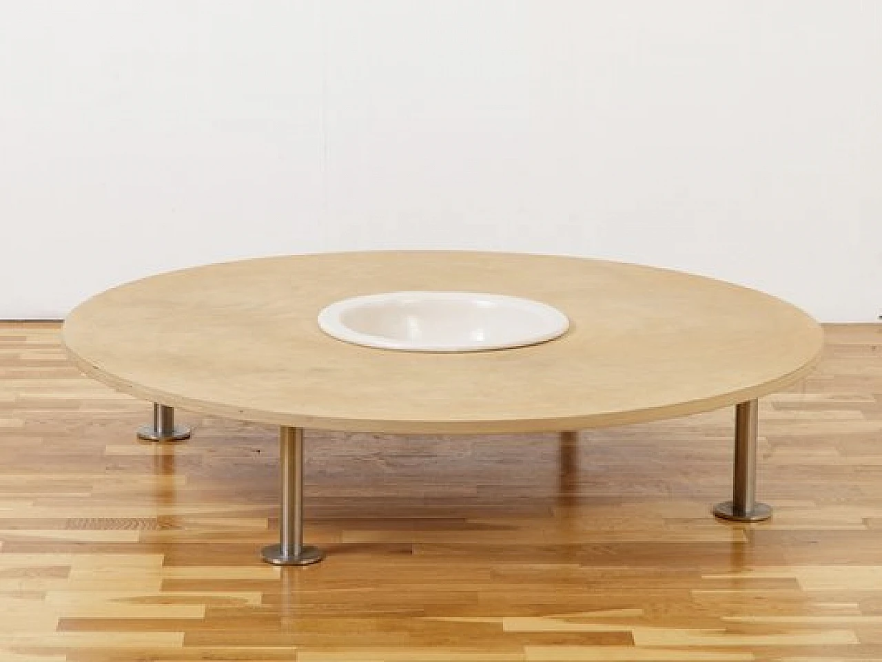 Tavolino in compensato di betulla con ripiano Albisola di Micotti 2