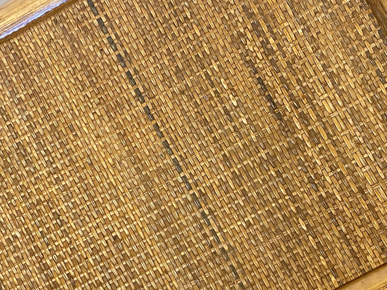 Coppia di comodini in vimini e bambù, anni '70 11