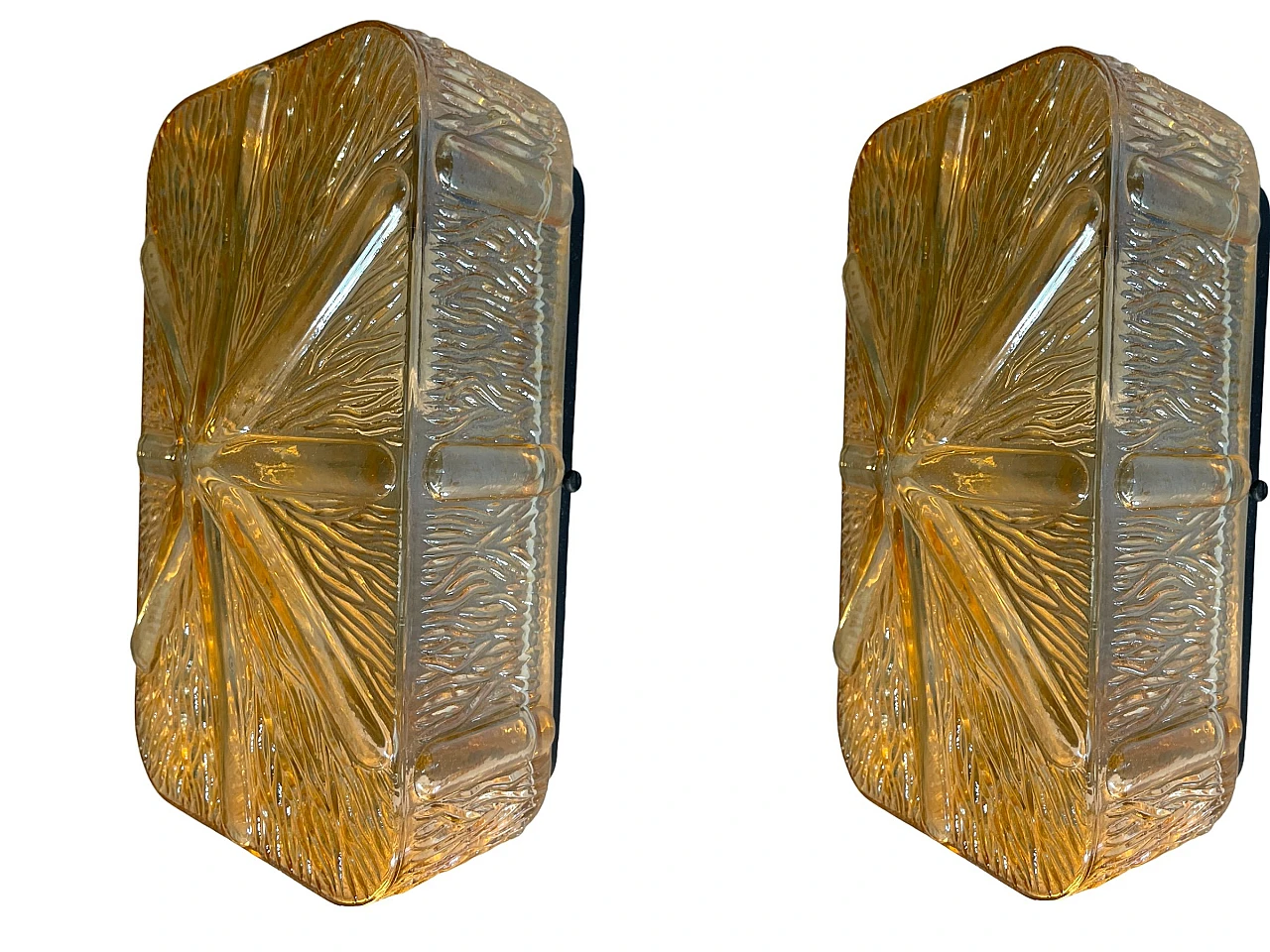 Pair of Murano glass wall lamps by Staff, 1970s 1