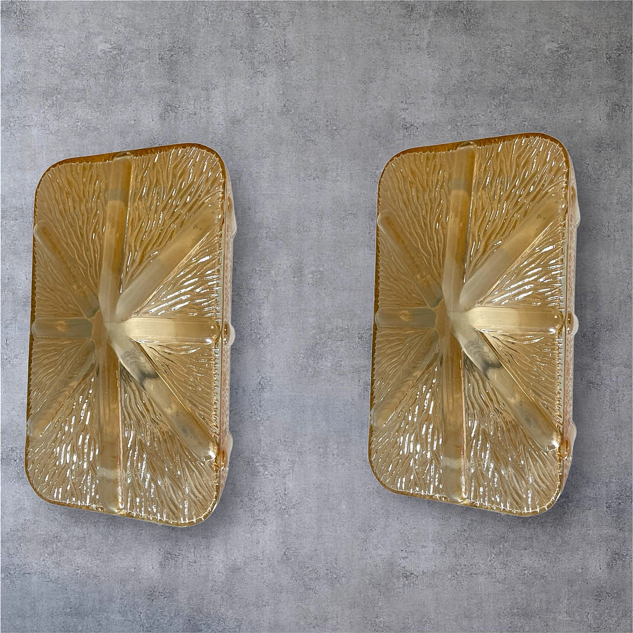 Pair of Murano glass wall lamps by Staff, 1970s 7