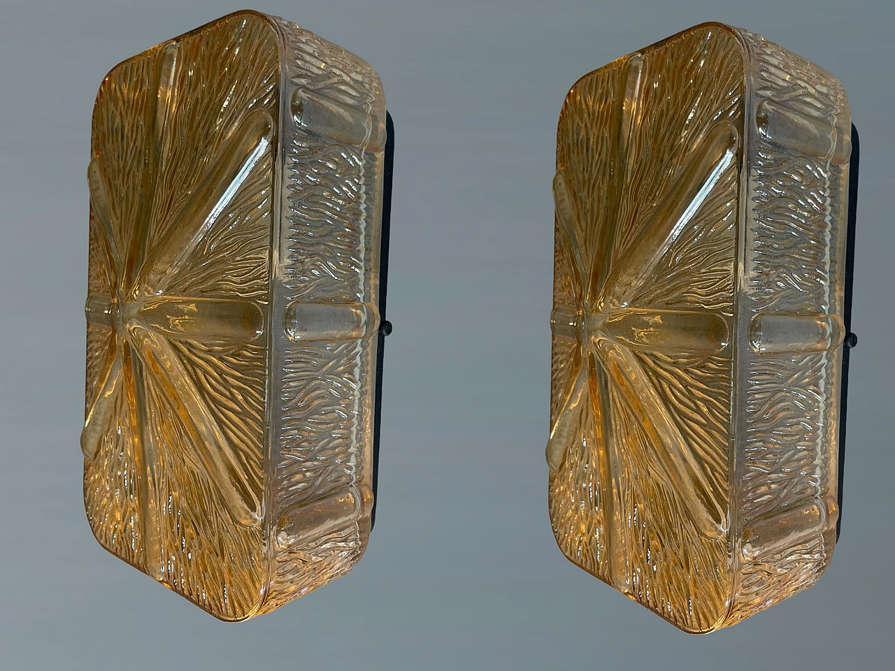 Pair of Murano glass wall lamps by Staff, 1970s 10