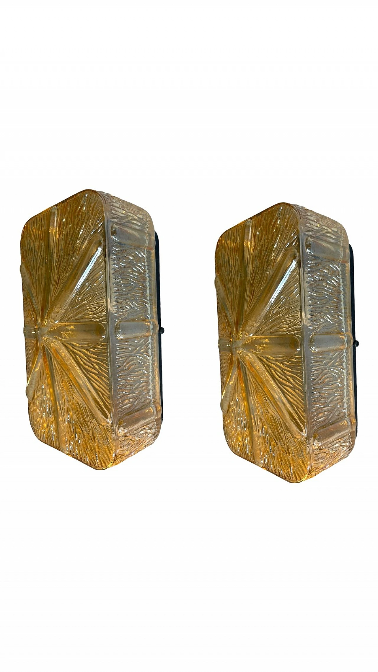 Pair of Murano glass wall lamps by Staff, 1970s 12