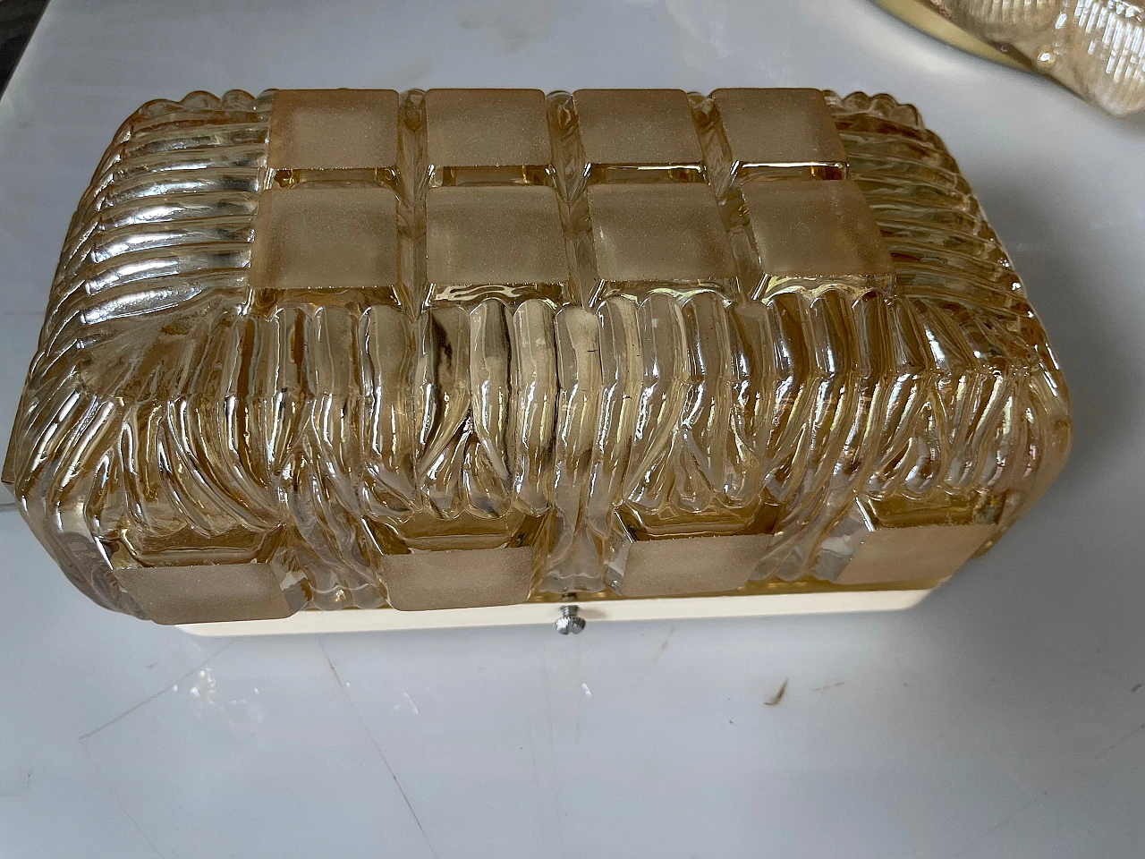 Pair of gold Murano glass wall sconces by Staff, 1970s 8