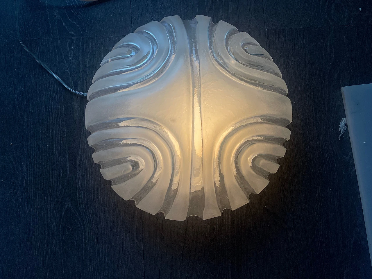 Pair of round Murano glass wall sconces by Staff, 1970s 3