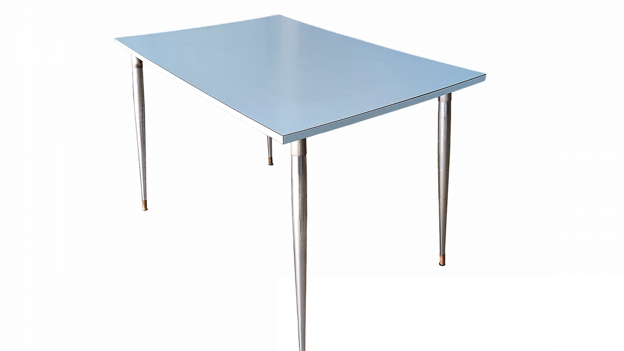 Tavolo in metallo e formica, anni '70 6