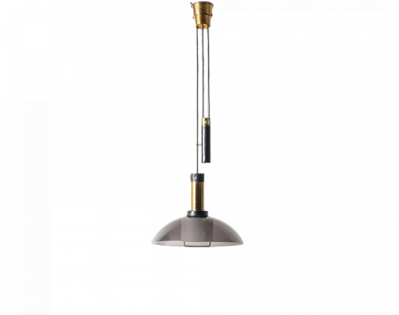 Metal, glass and methacrylate up-and-down chandelier, 1950s 12