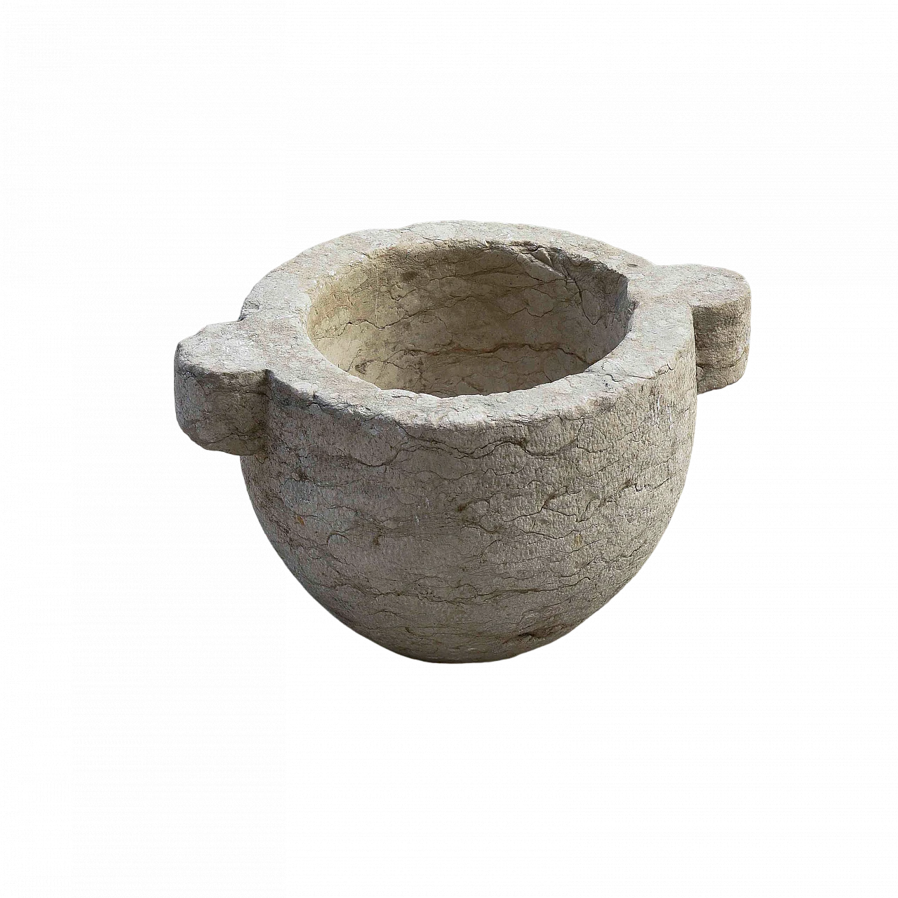 Mortaio in pietra con due manici, '800 2