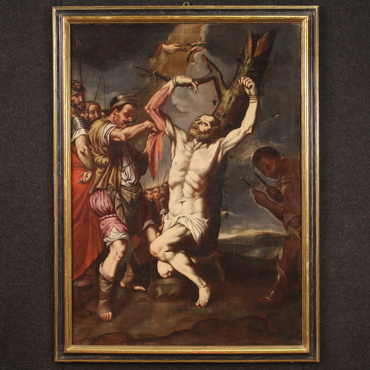 Neapolitan School, The Martyrdom of St. Bartholomew, oil on canvas 1