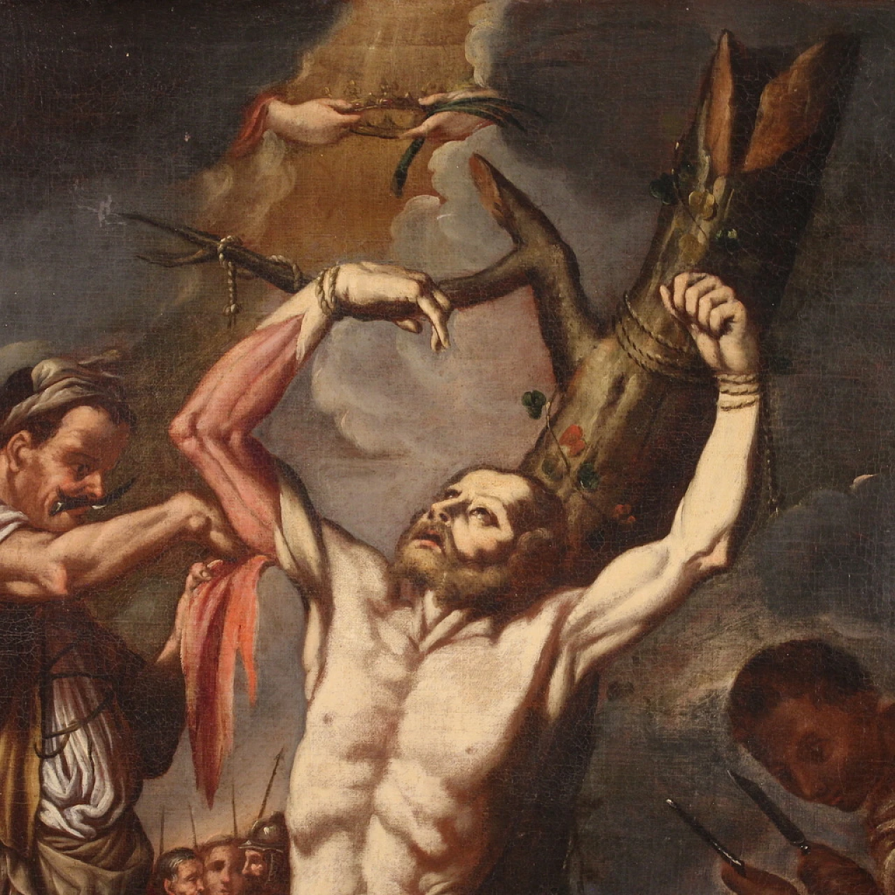 Neapolitan School, The Martyrdom of St. Bartholomew, oil on canvas 10