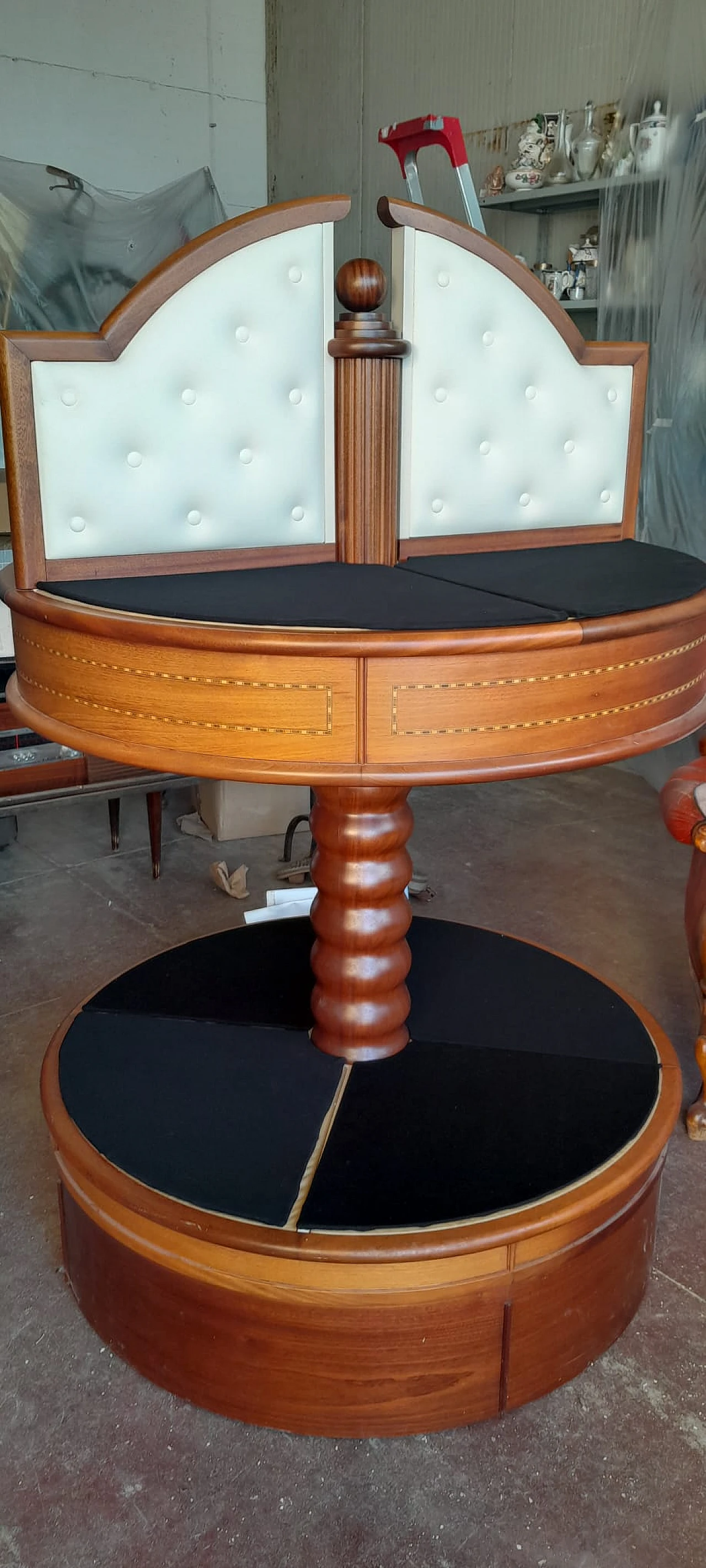 Louis XVI mahogany swivel side table, second half of the 19th century 4