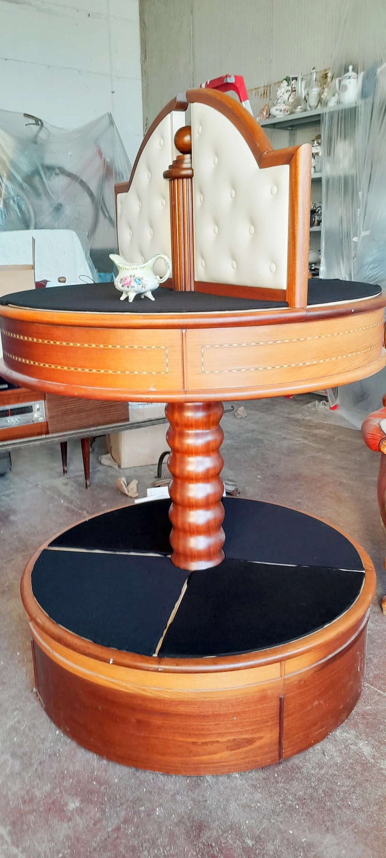 Louis XVI mahogany swivel side table, second half of the 19th century 5