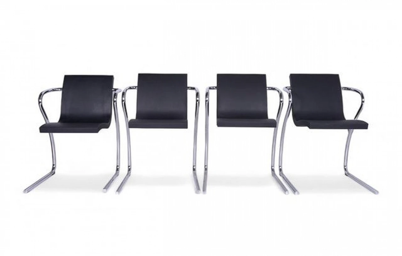 4 Sedie Magic in acciaio e poliuretano di Fasem, anni '90 | intOndo