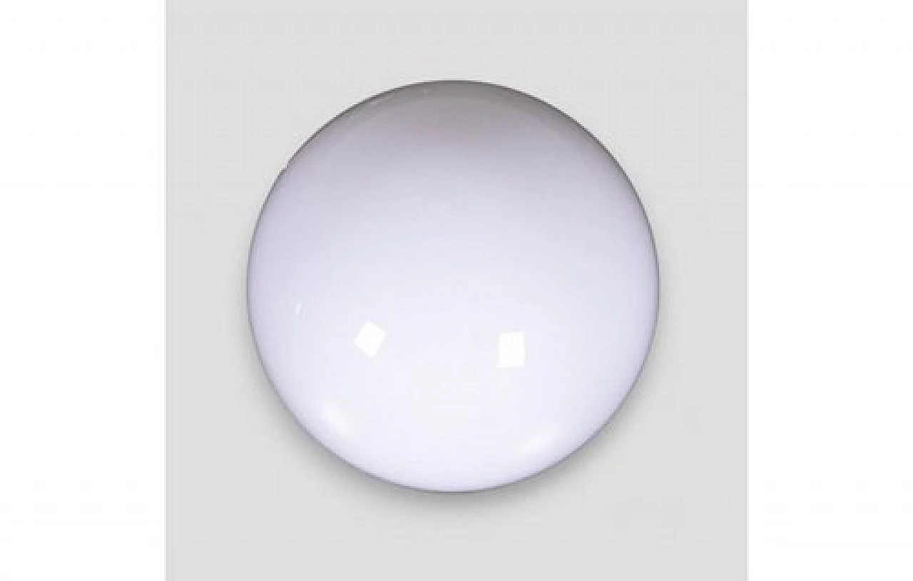 Spherical table lamp in chromed and yellow metal, 1970s 4