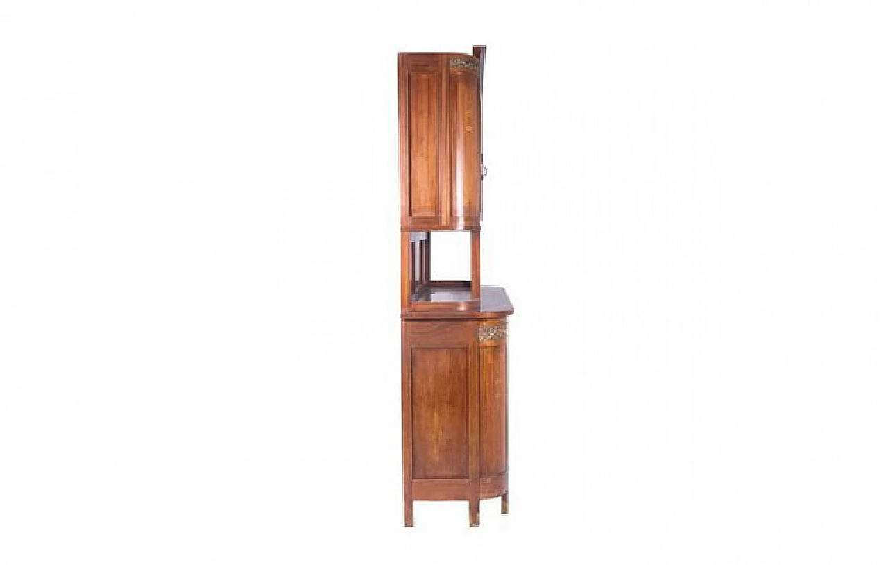 Vetrina vintage in vetro e legno, anni '60 3