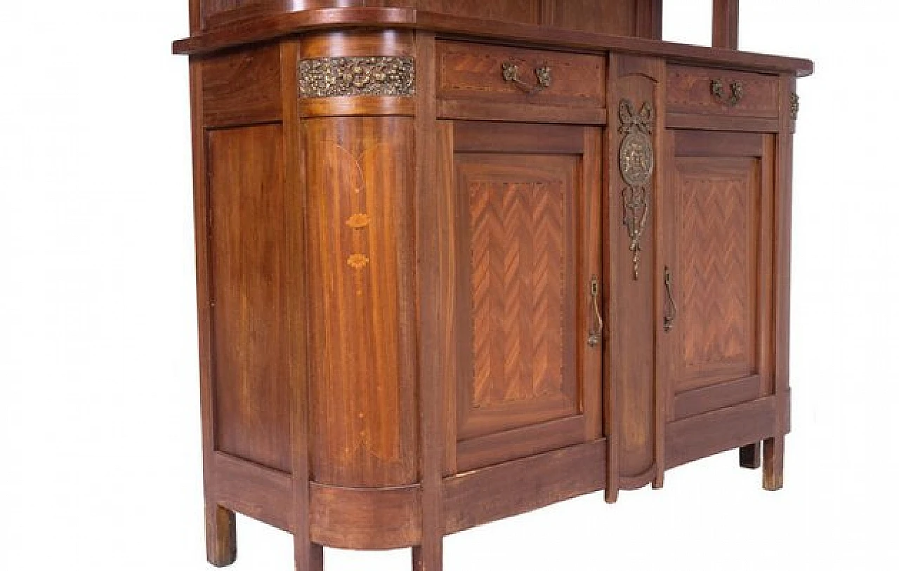 Vetrina vintage in vetro e legno, anni '60 7