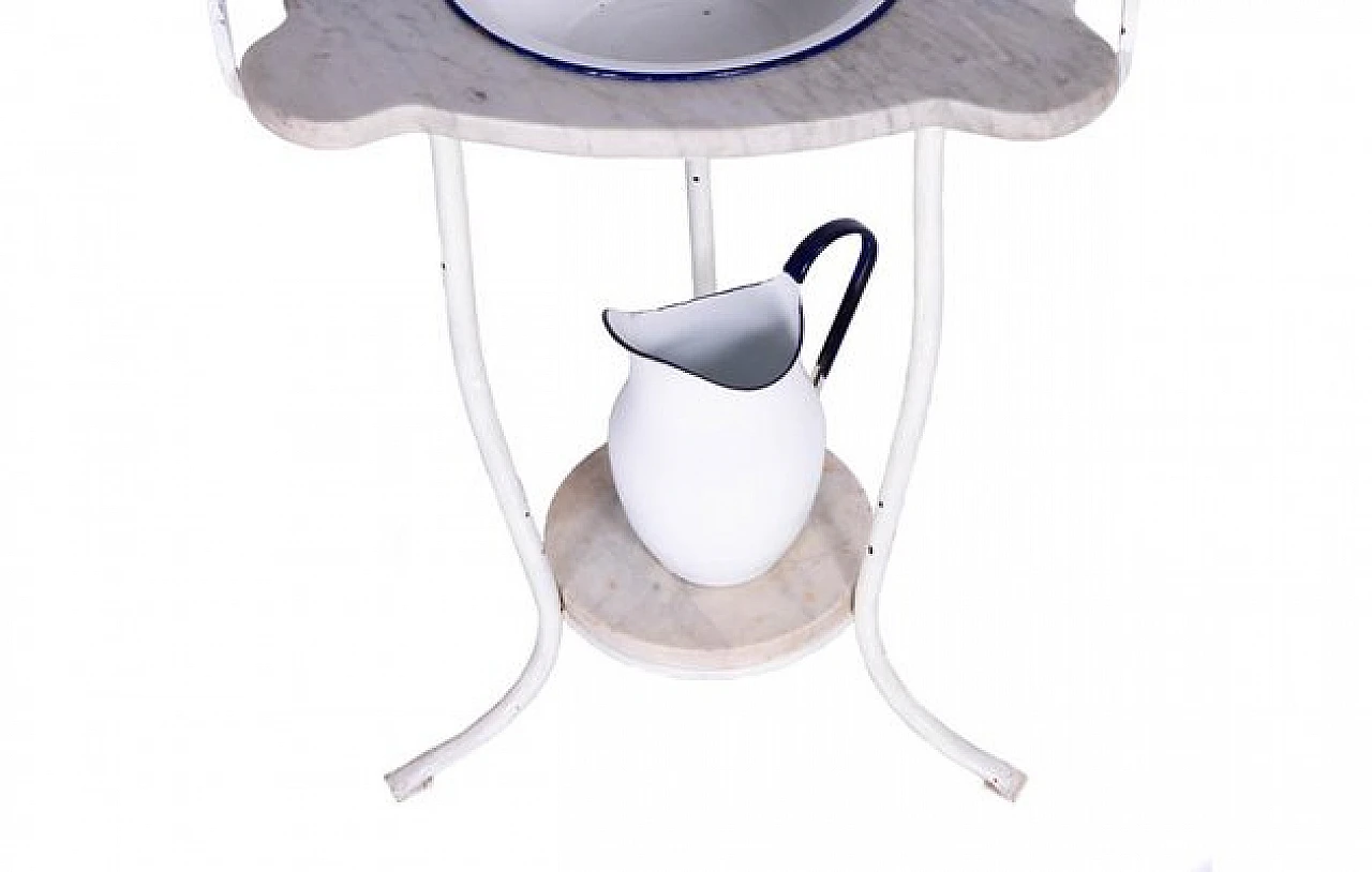 Lavabo antico con piano in marmo, '800 3