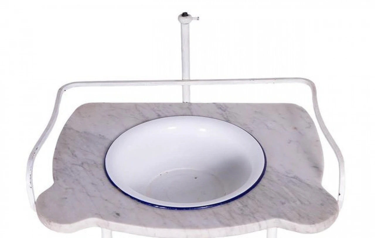 Lavabo antico con piano in marmo, '800 4