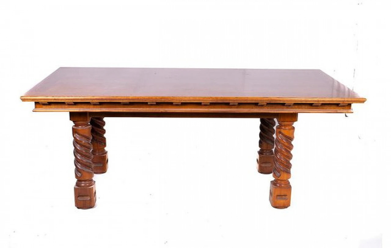 Tavolo grande in legno marrone, fine '900 1