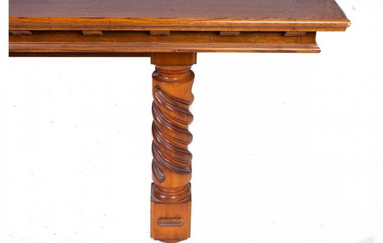 Tavolo grande in legno marrone, fine '900 7