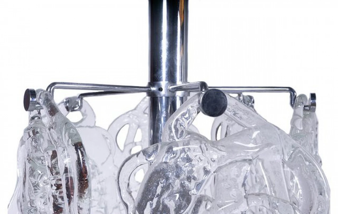 Lampadario Ragnatela in vetro di Murano di Mazzega, anni '60 2