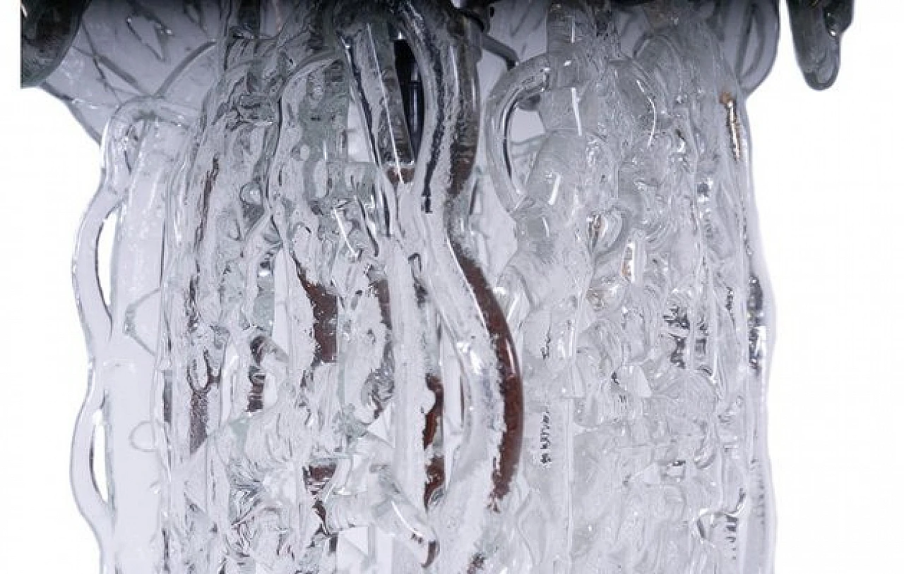 Lampadario Ragnatela in vetro di Murano di Mazzega, anni '60 4