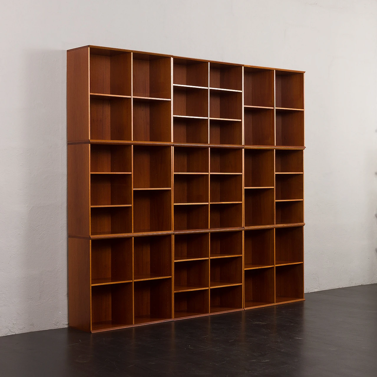 Mahogany modular bookcase in the style of Mogens Koch, 1970s 5