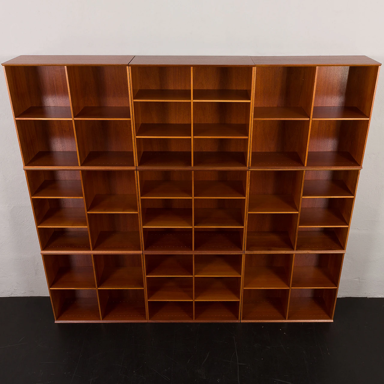 Mahogany modular bookcase in the style of Mogens Koch, 1970s 6