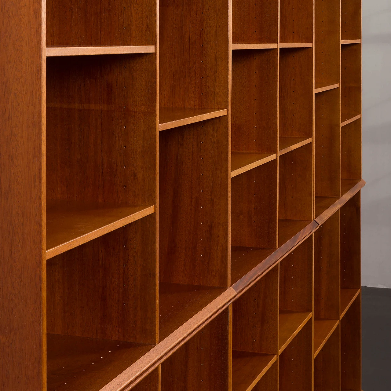 Mahogany modular bookcase in the style of Mogens Koch, 1970s 8