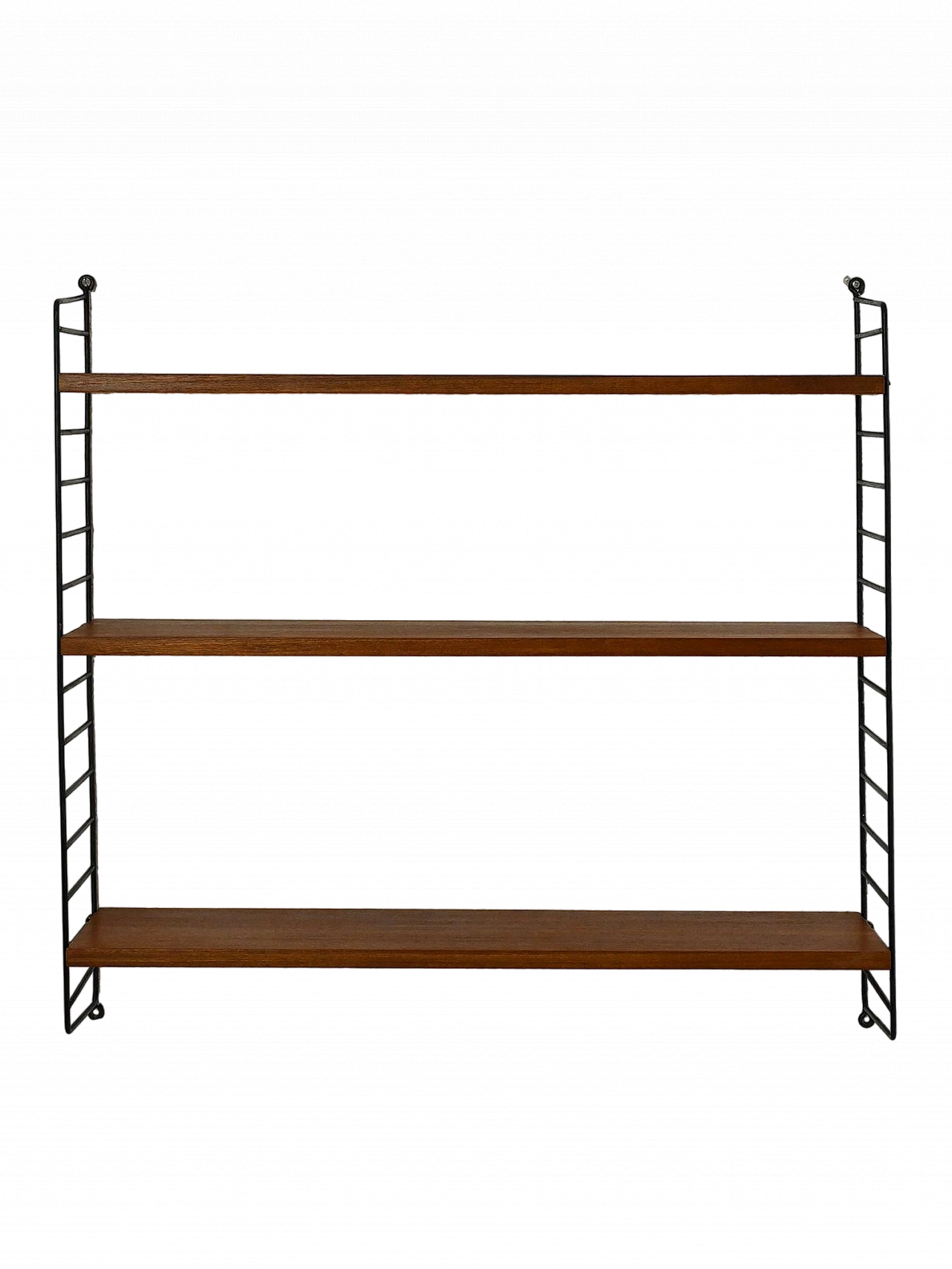Hylla teak and metal wall bookcase, 1960s 7