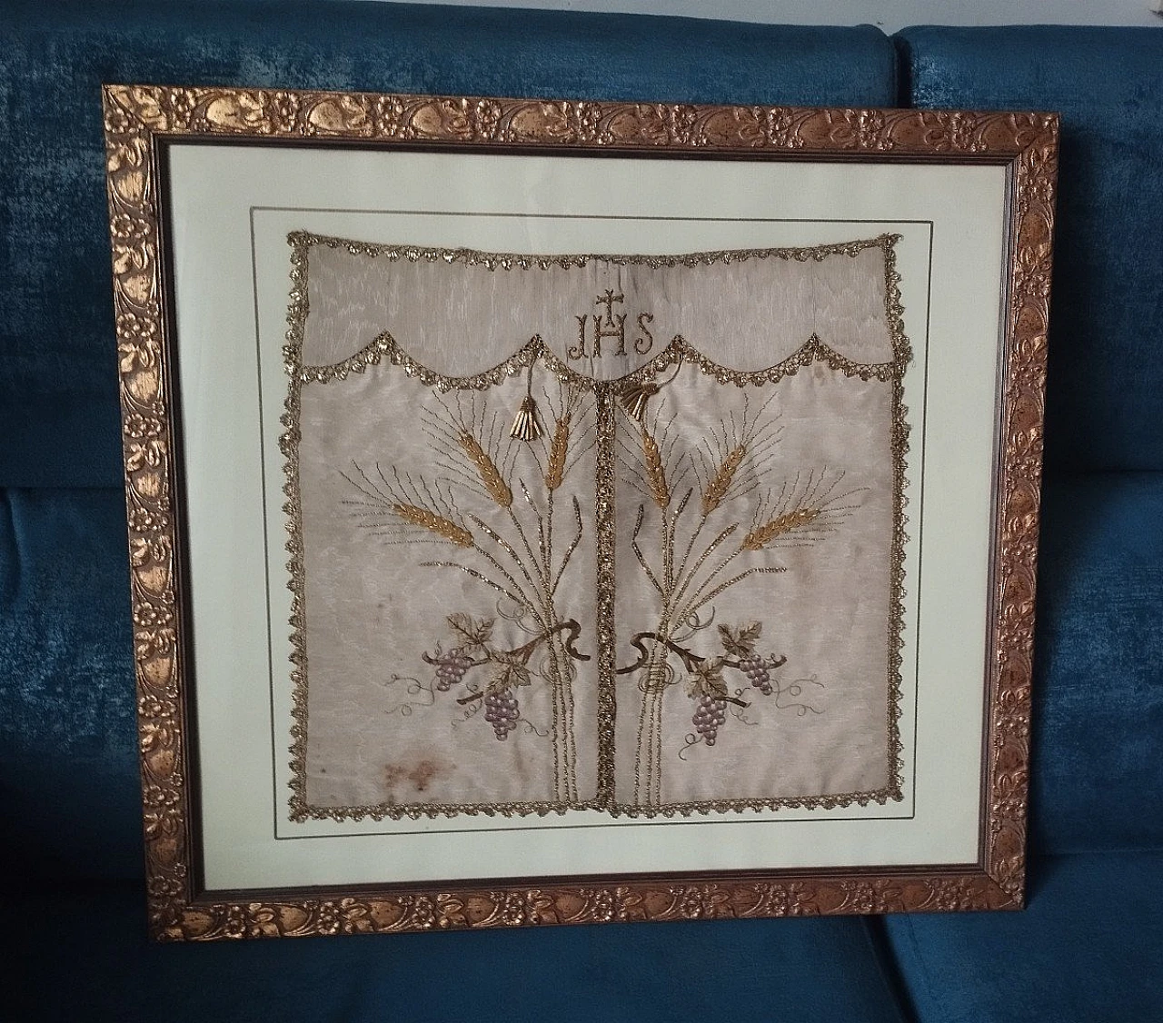 Conopeo di tabernacolo in tessuto ricamato, inizio '800 1