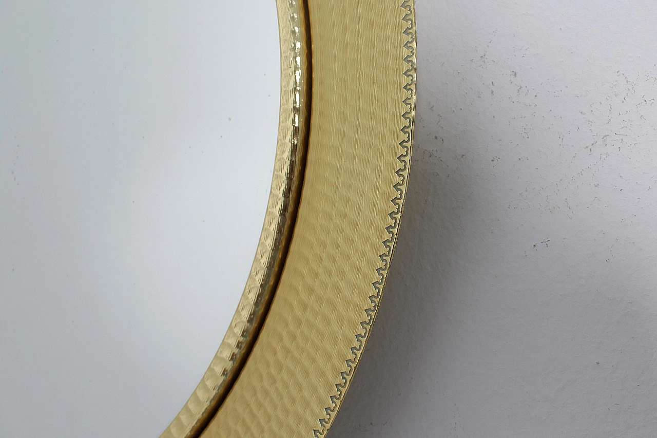 Specchio in alluminio dorato attribuito a L. Burchiellaro, anni '60 9