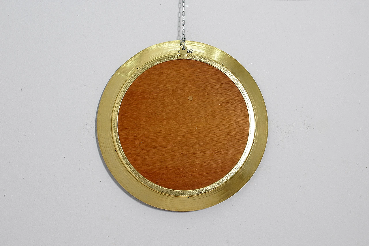 Specchio in alluminio dorato attribuito a L. Burchiellaro, anni '60 11