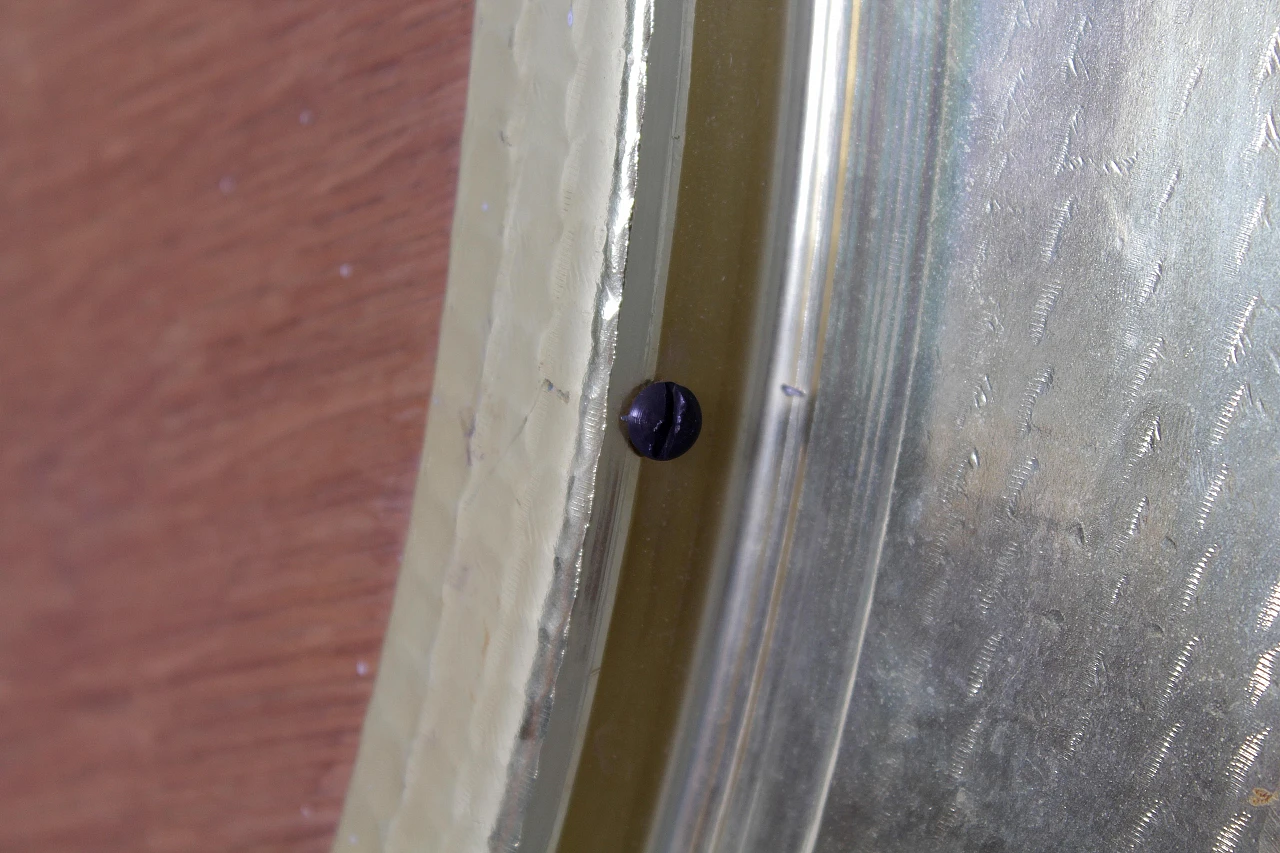 Specchio in alluminio dorato attribuito a L. Burchiellaro, anni '60 13