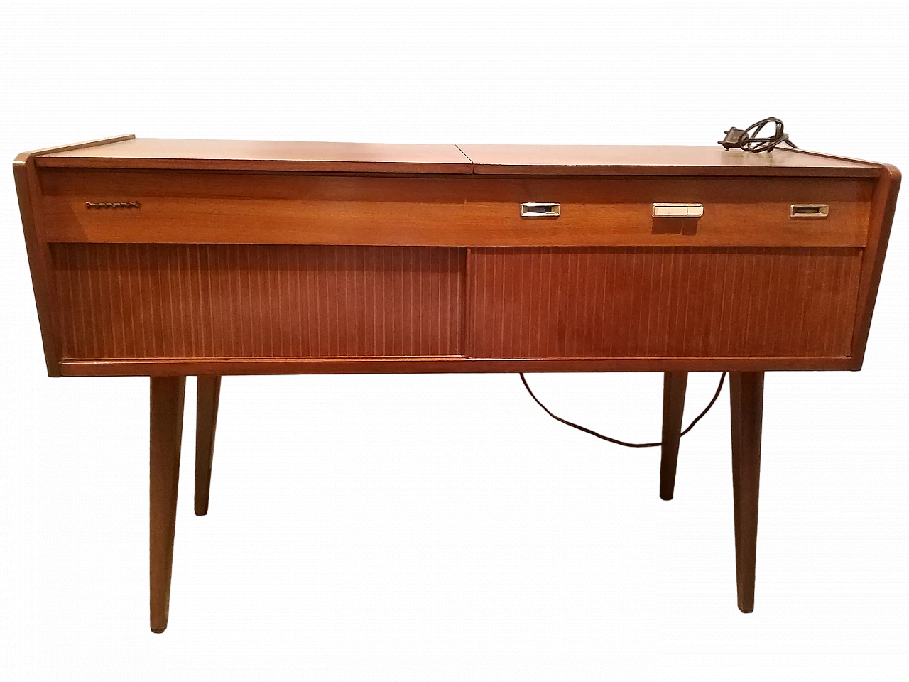 Wooden cabinet with Philips record player, 1960s 16