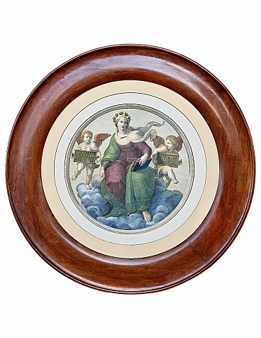 Marcucci - Ortis, Theology by Raphael, engraving, mid-19th century