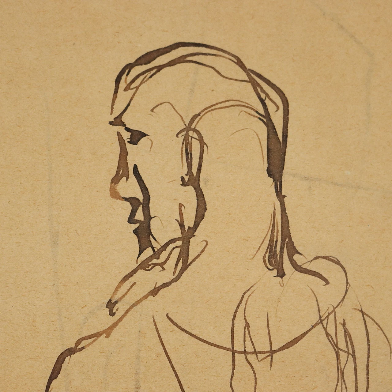 Mario Sironi, Due figure, china su carta 4